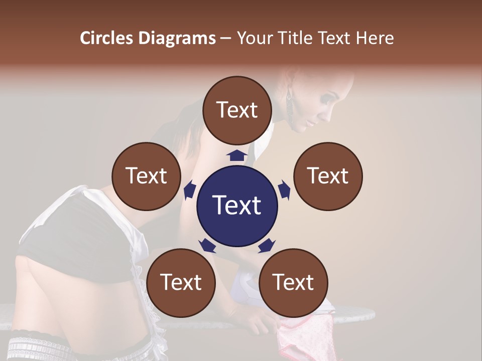 Flirt Standing Female PowerPoint Template