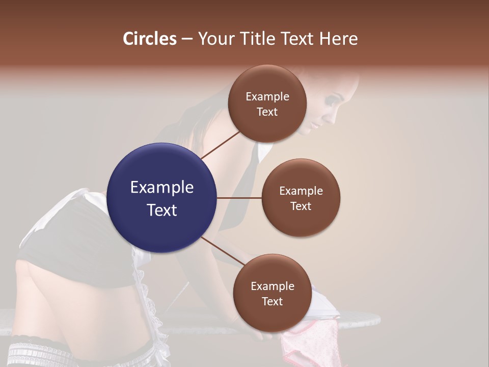 Flirt Standing Female PowerPoint Template