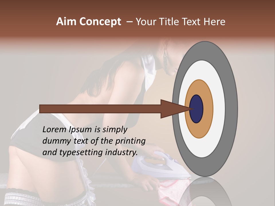 Flirt Standing Female PowerPoint Template