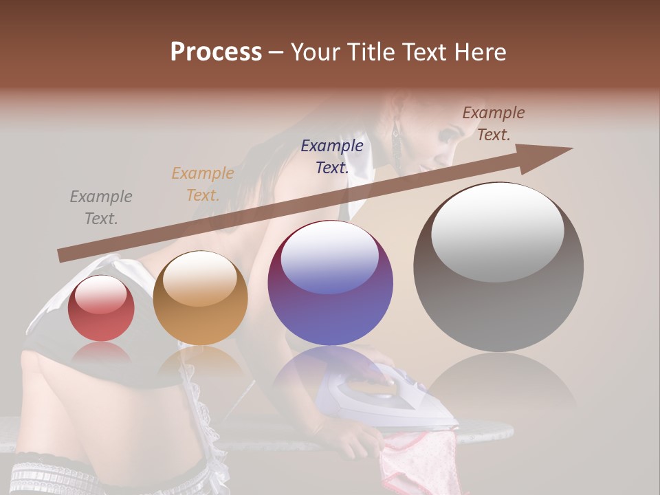Flirt Standing Female PowerPoint Template