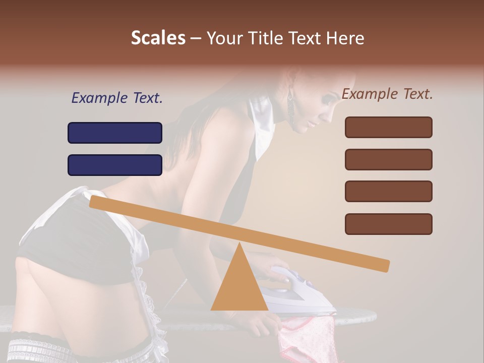 Flirt Standing Female PowerPoint Template