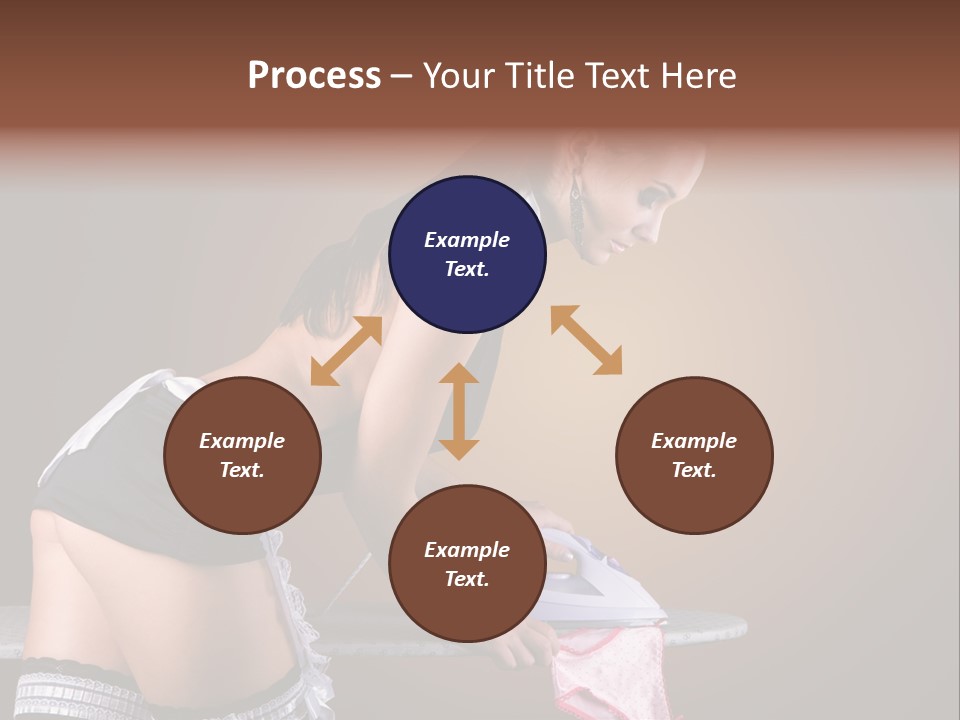 Flirt Standing Female PowerPoint Template