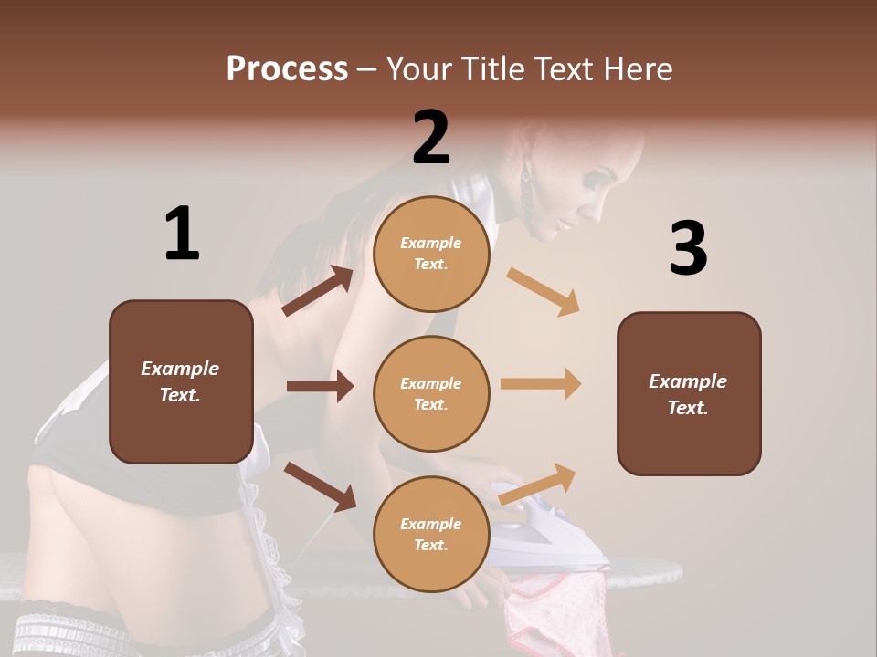 Flirt Standing Female PowerPoint Template