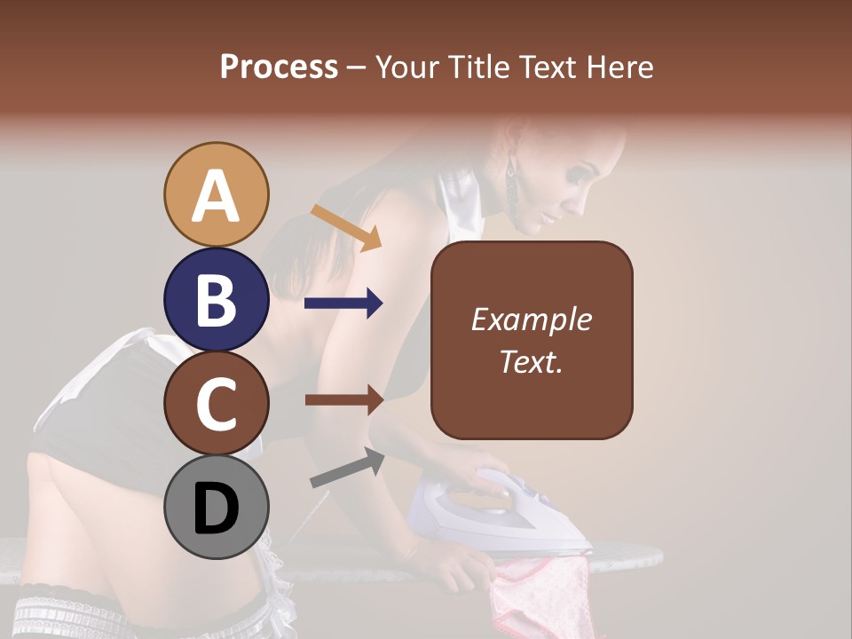 Flirt Standing Female PowerPoint Template