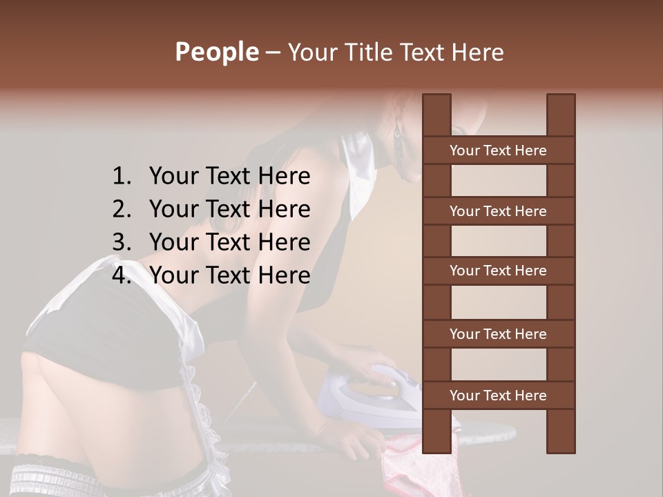 Flirt Standing Female PowerPoint Template