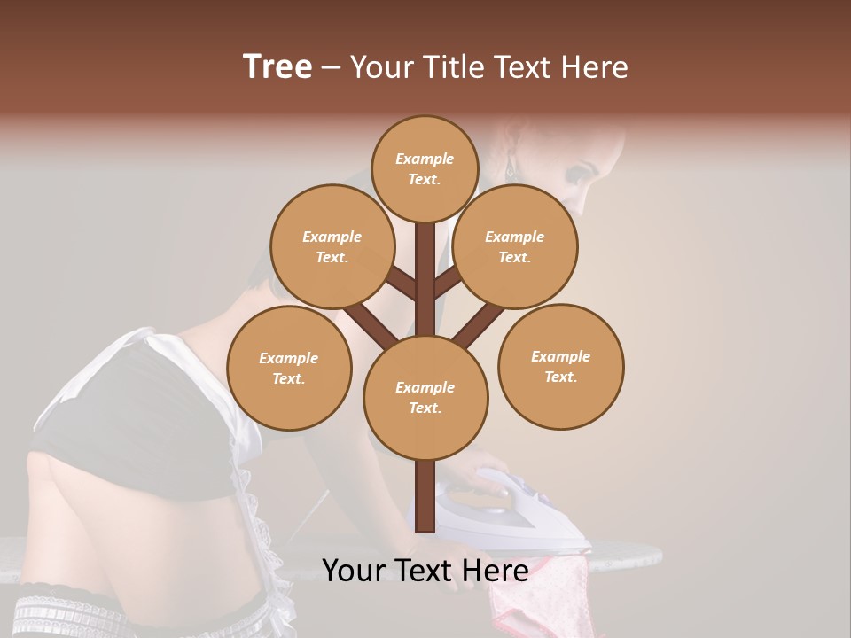 Flirt Standing Female PowerPoint Template