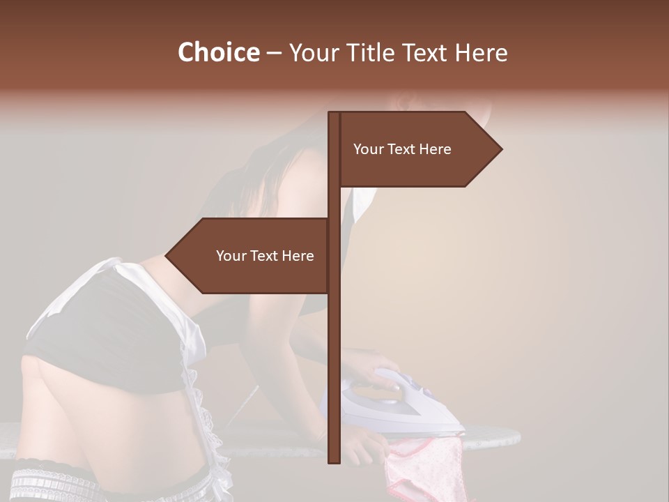 Flirt Standing Female PowerPoint Template