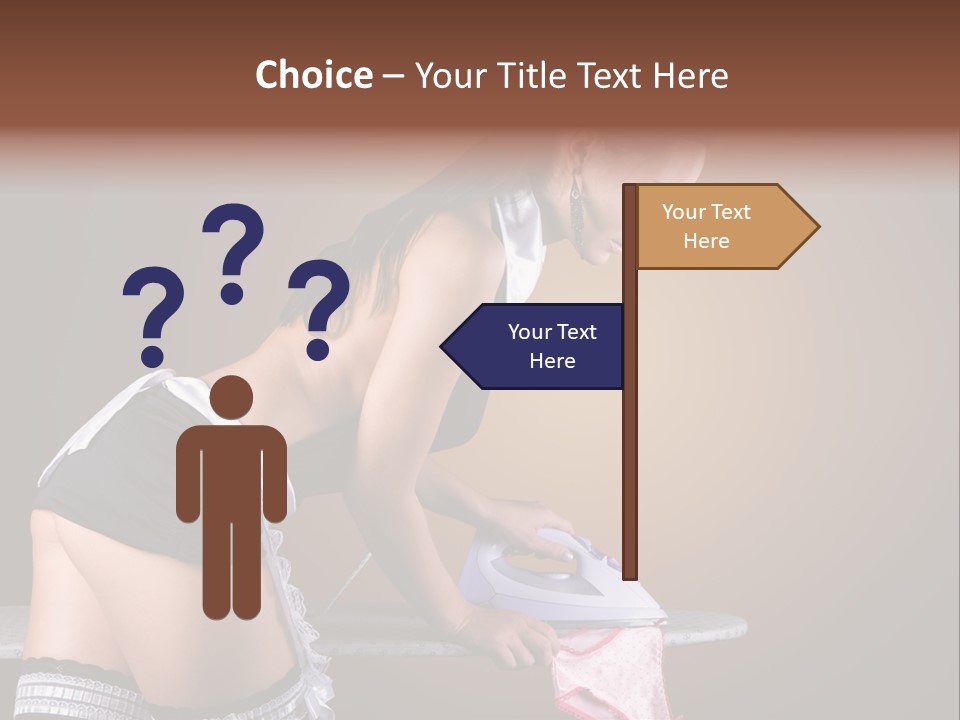 Flirt Standing Female PowerPoint Template