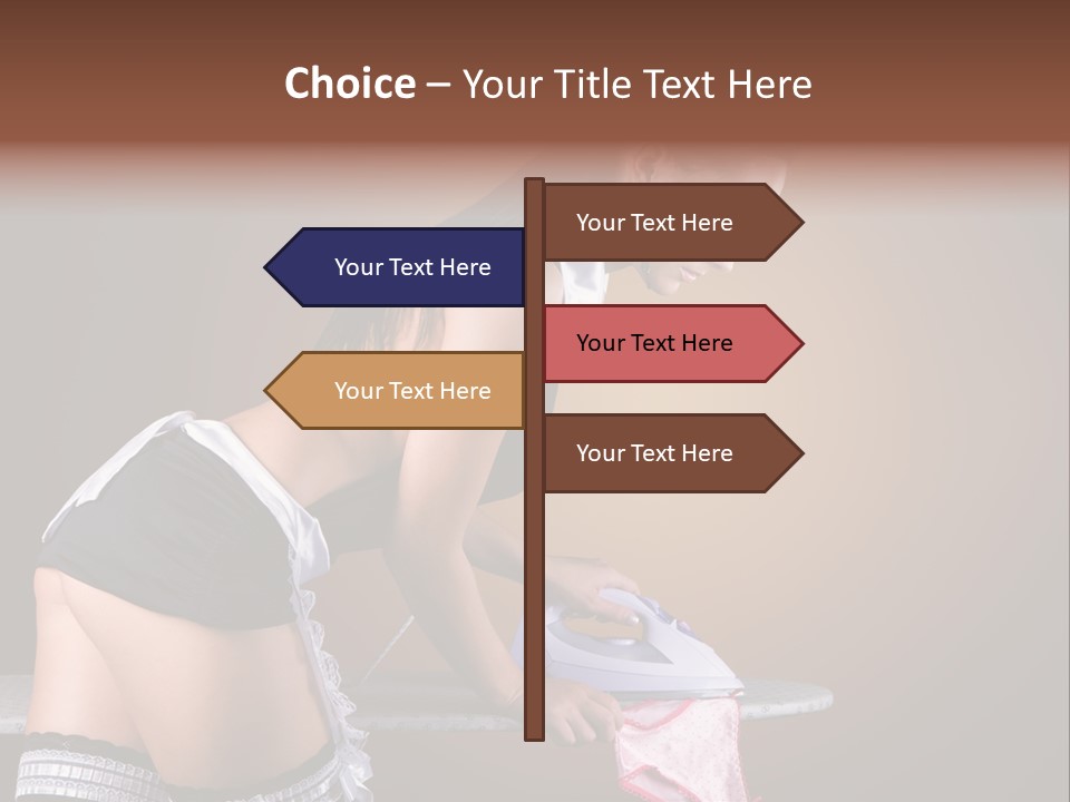 Flirt Standing Female PowerPoint Template