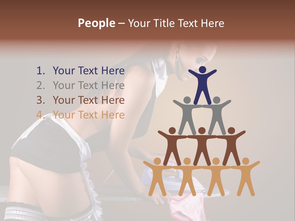 Flirt Standing Female PowerPoint Template