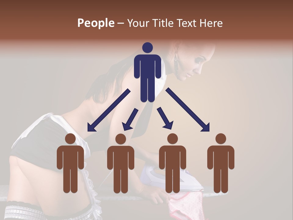 Flirt Standing Female PowerPoint Template