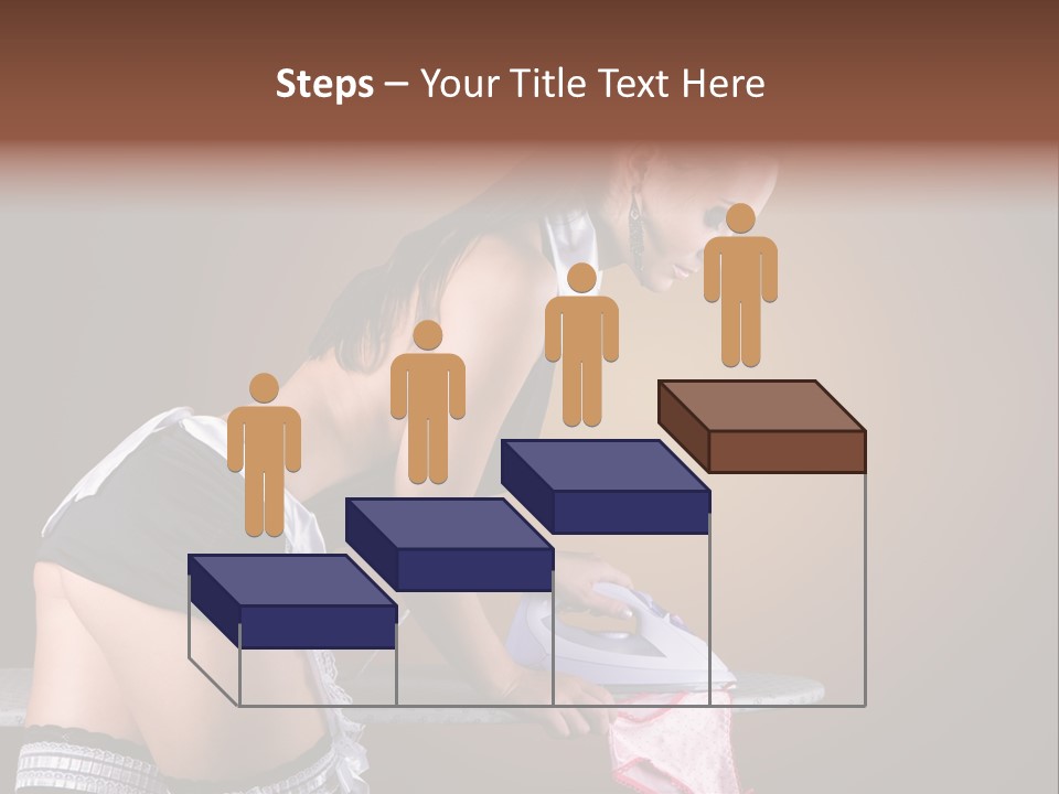 Flirt Standing Female PowerPoint Template