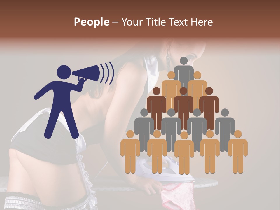 Flirt Standing Female PowerPoint Template