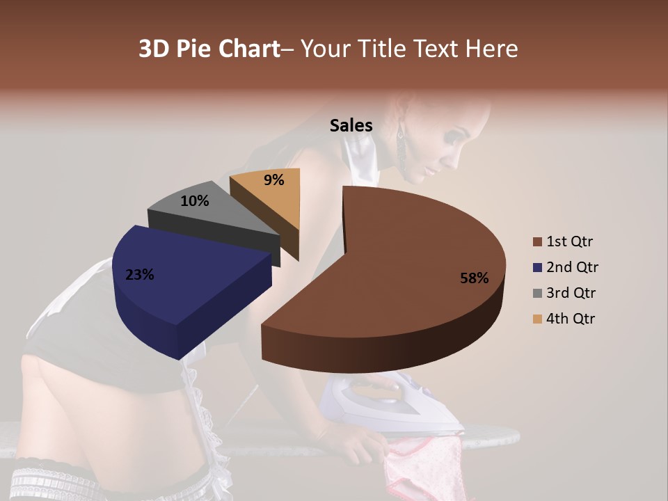 Flirt Standing Female PowerPoint Template