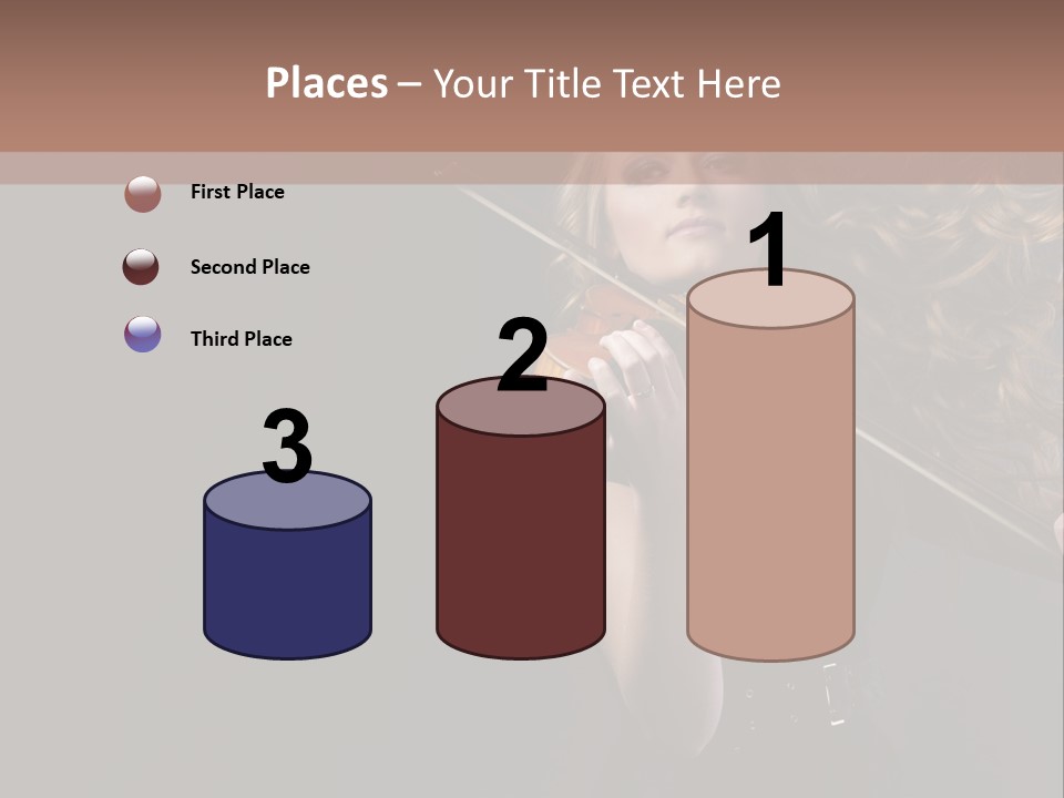 Viola Girl Musical PowerPoint Template