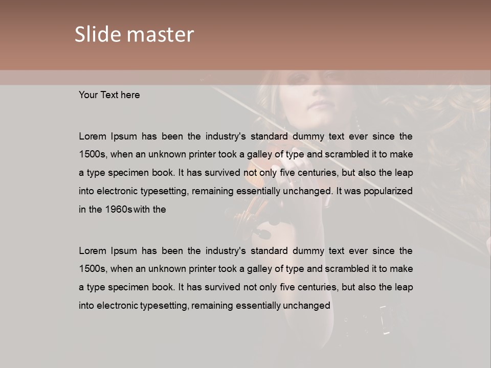 Viola Girl Musical PowerPoint Template