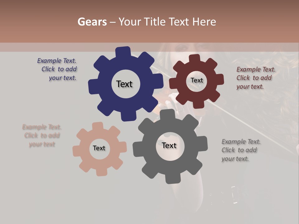 Viola Girl Musical PowerPoint Template