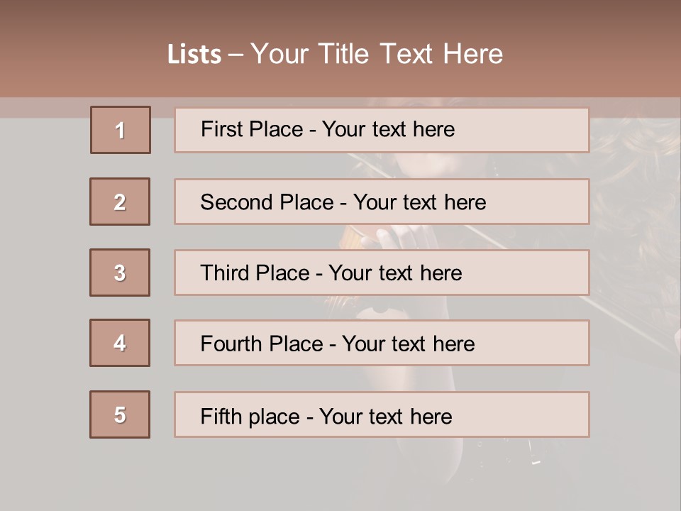 Viola Girl Musical PowerPoint Template