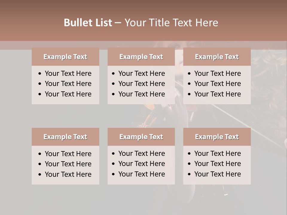 Viola Girl Musical PowerPoint Template