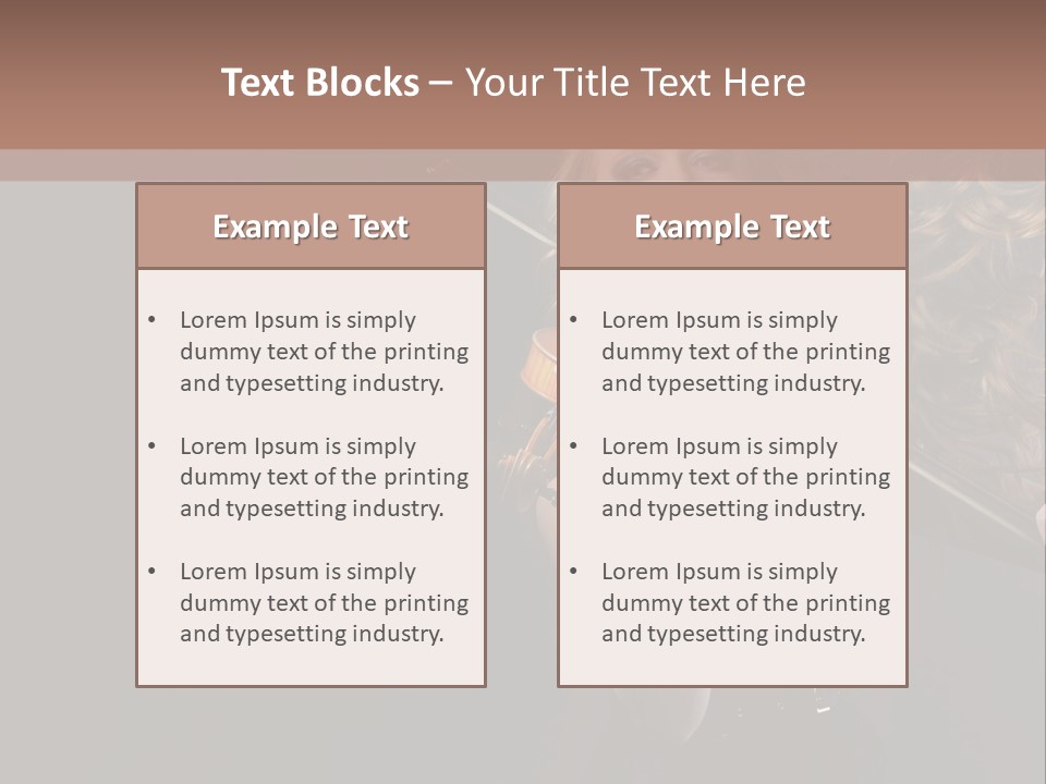 Viola Girl Musical PowerPoint Template