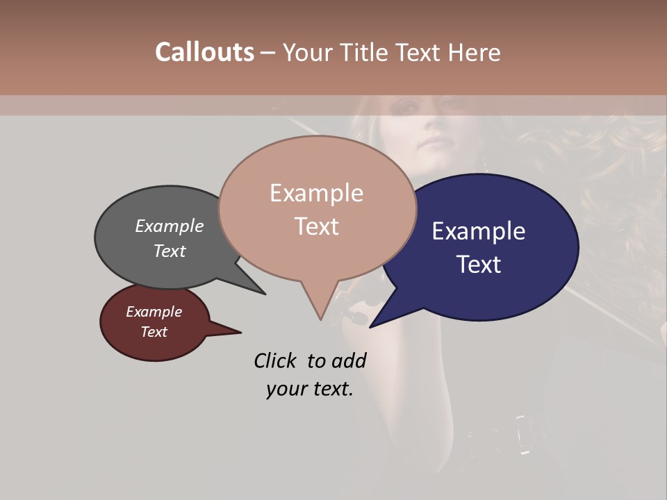 Viola Girl Musical PowerPoint Template