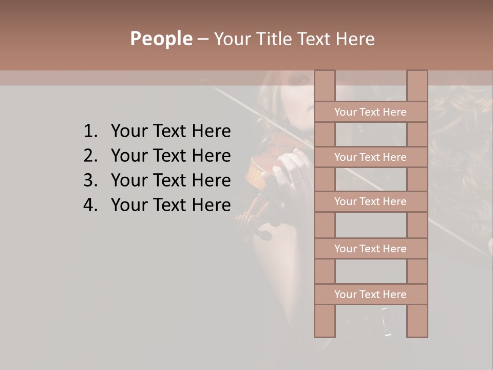 Viola Girl Musical PowerPoint Template