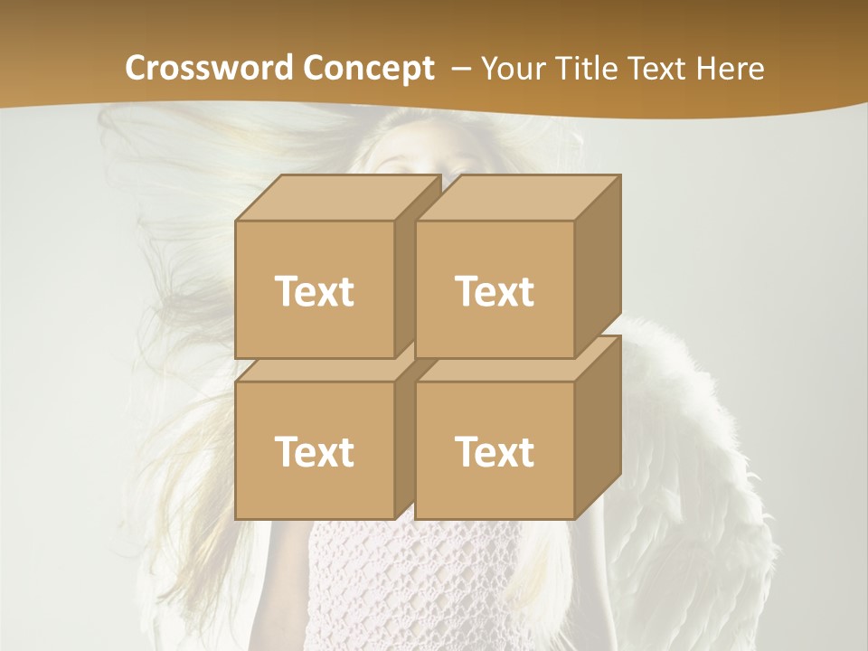 Close Up Blond Little PowerPoint Template