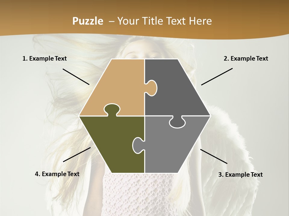 Close Up Blond Little PowerPoint Template