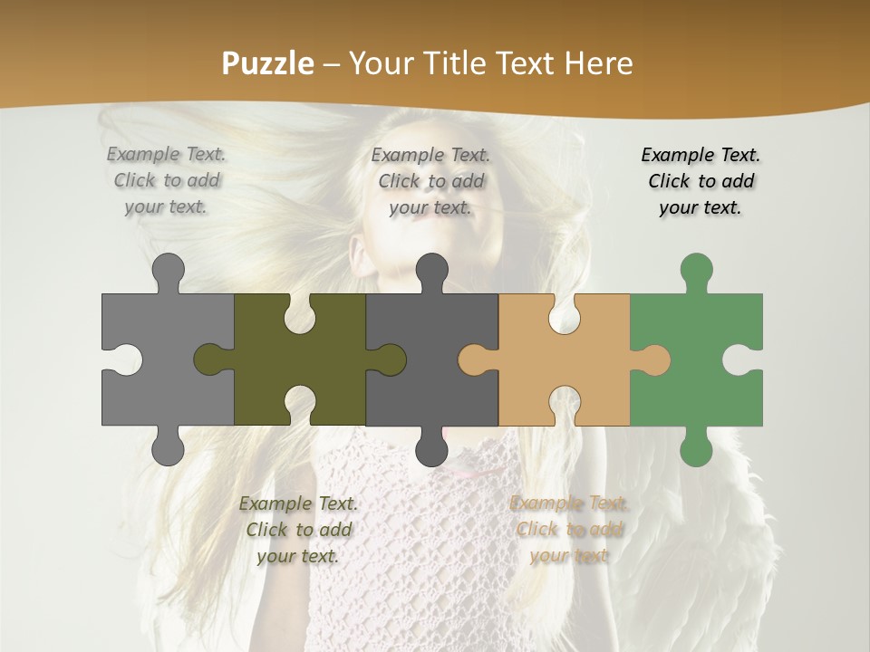 Close Up Blond Little PowerPoint Template