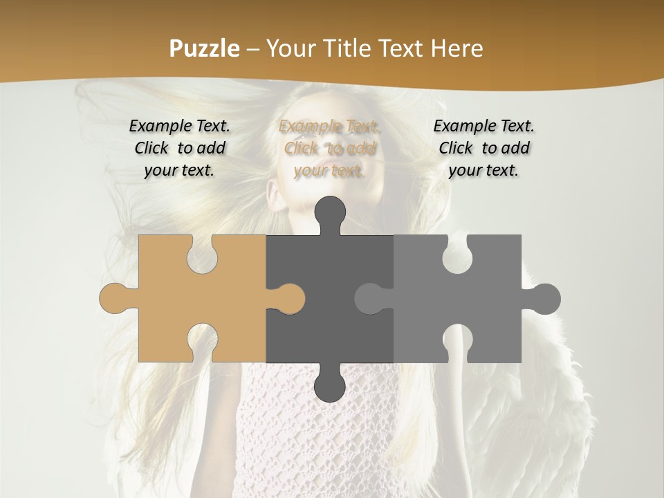 Close Up Blond Little PowerPoint Template