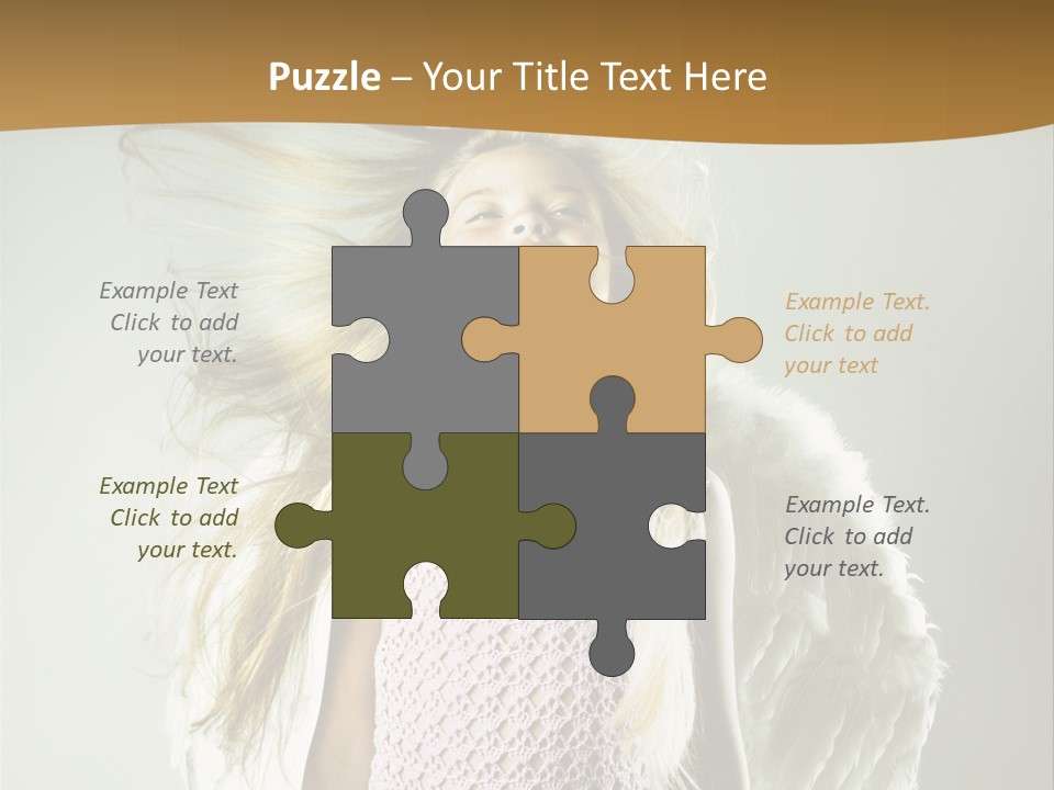 Close Up Blond Little PowerPoint Template