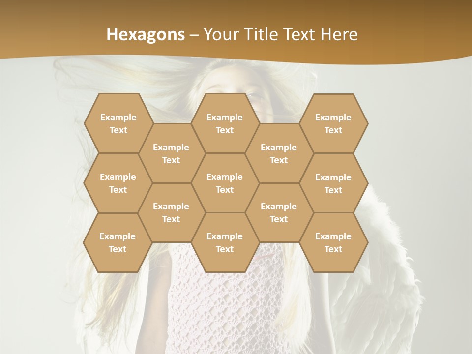 Close Up Blond Little PowerPoint Template