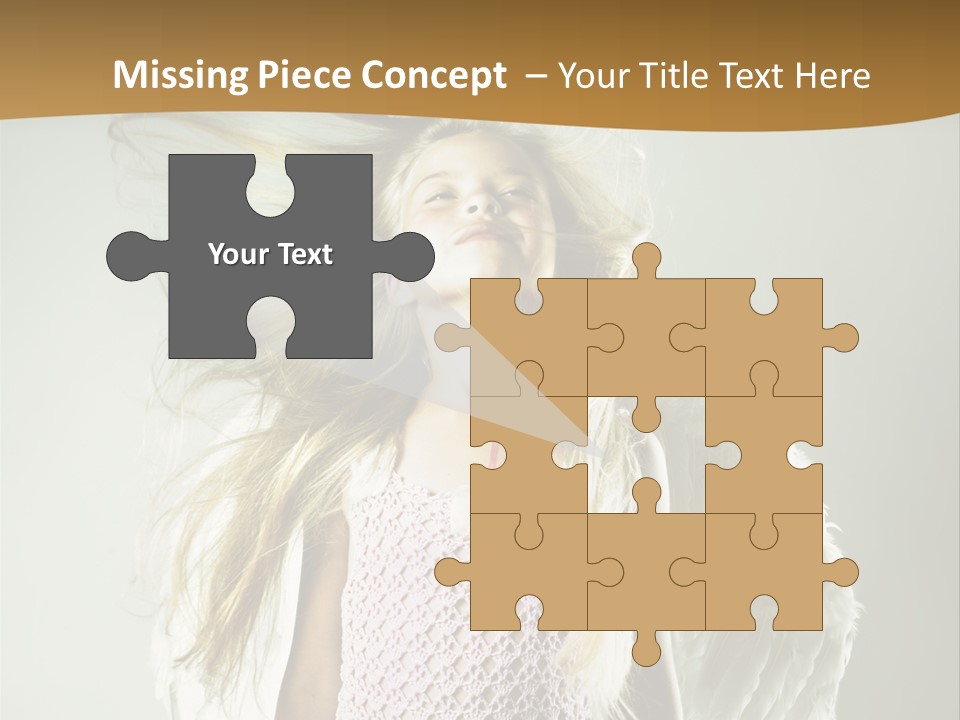 Close Up Blond Little PowerPoint Template