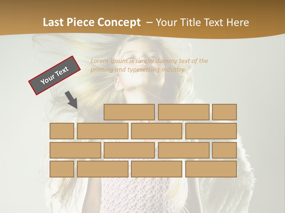 Close Up Blond Little PowerPoint Template