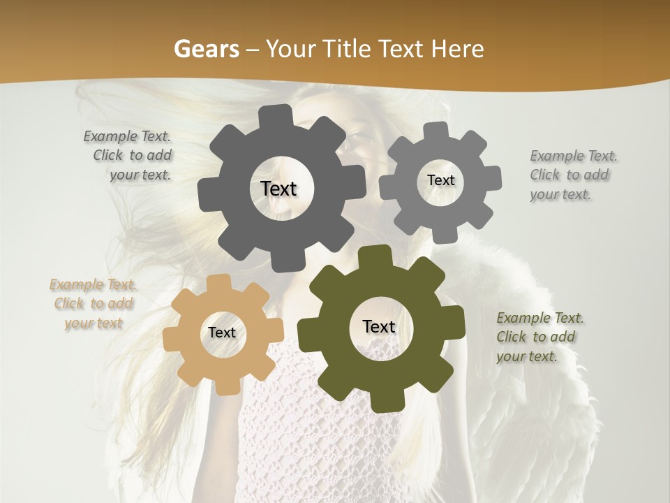Close Up Blond Little PowerPoint Template
