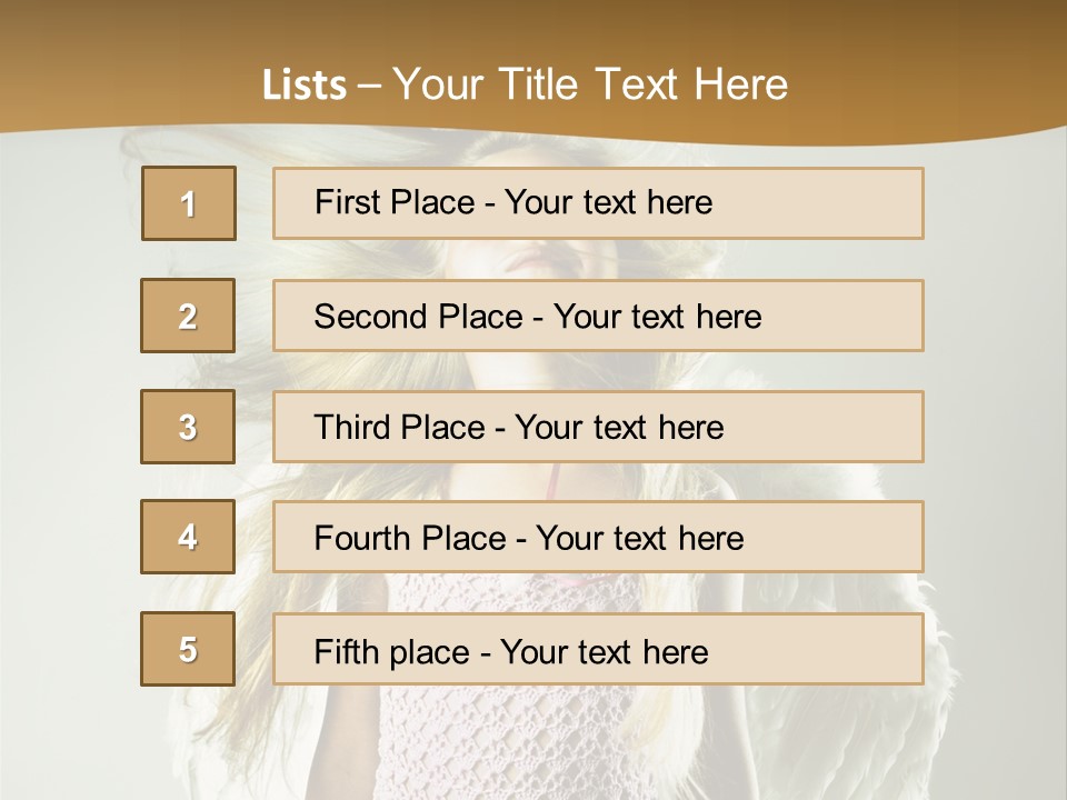 Close Up Blond Little PowerPoint Template