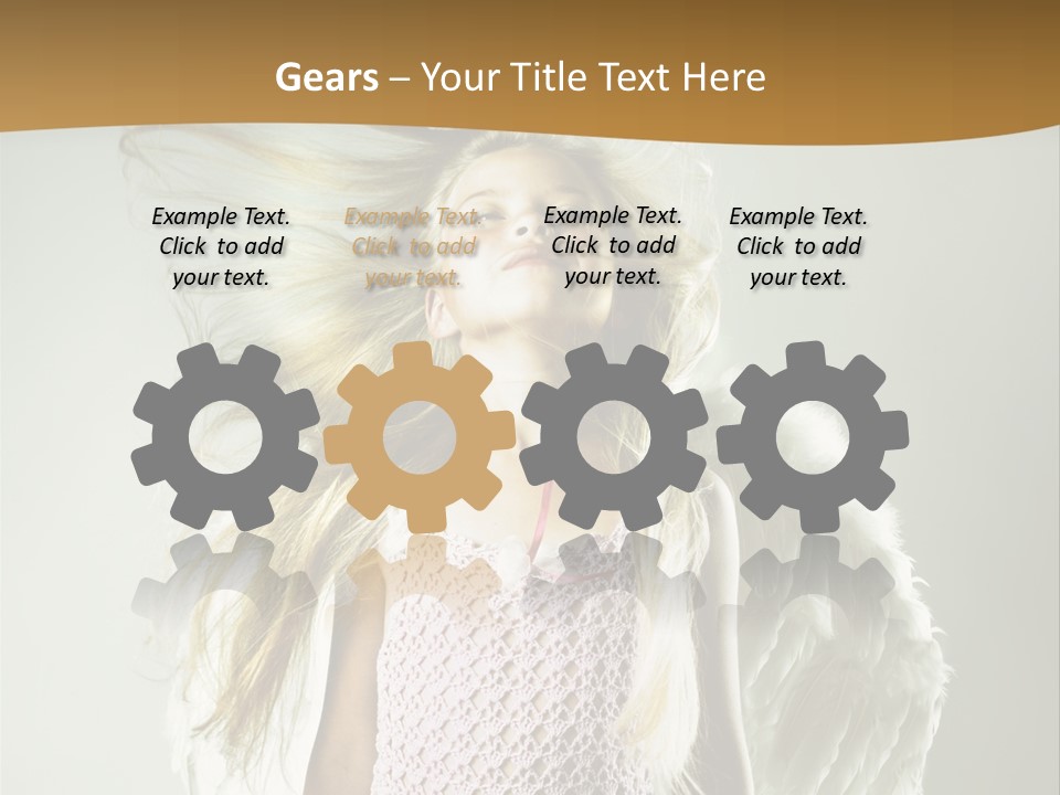 Close Up Blond Little PowerPoint Template