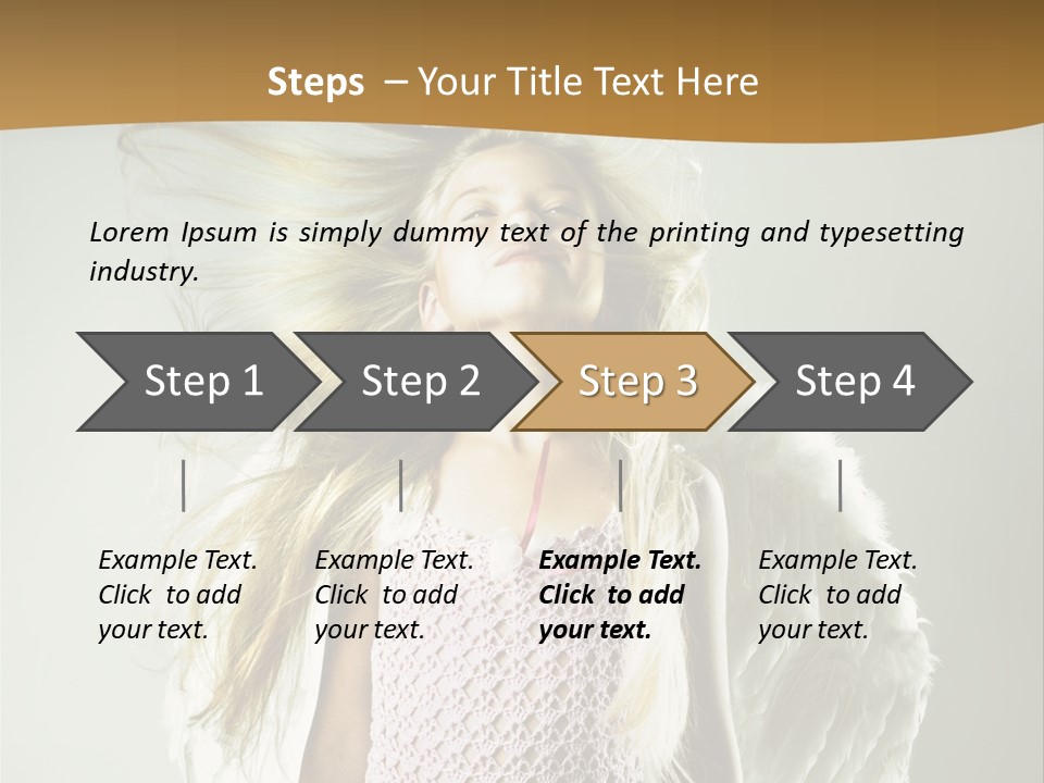 Close Up Blond Little PowerPoint Template