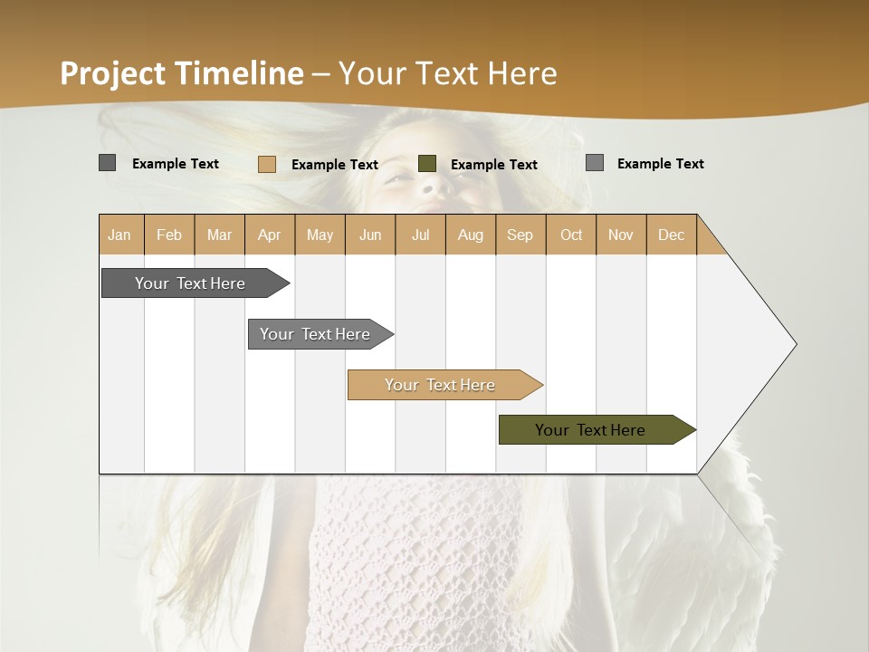 Close Up Blond Little PowerPoint Template