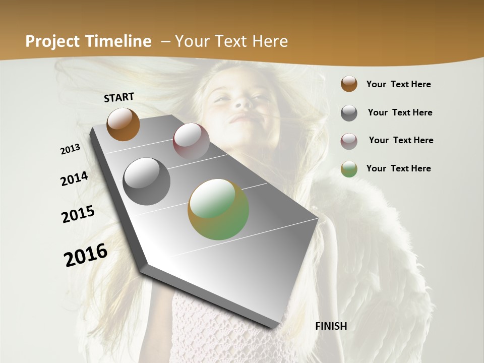Close Up Blond Little PowerPoint Template