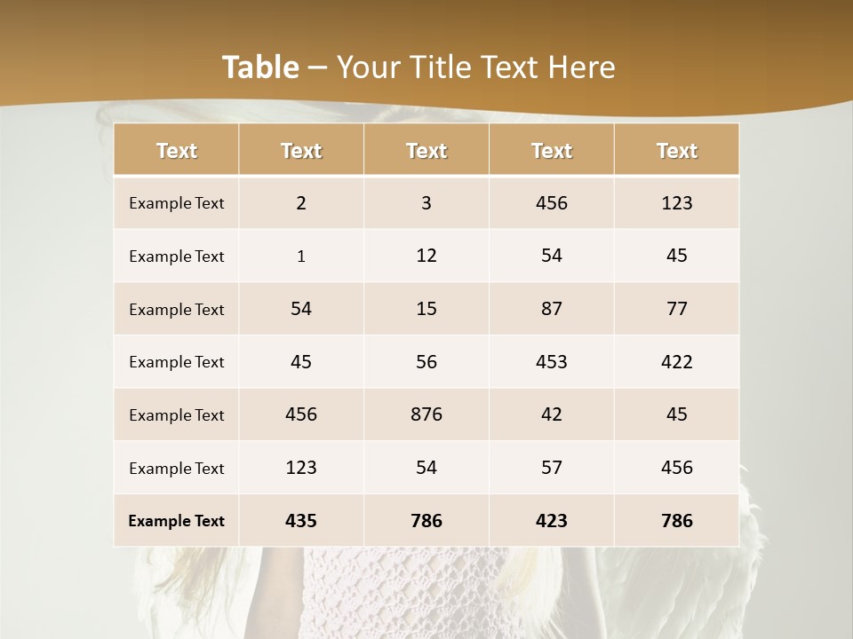 Close Up Blond Little PowerPoint Template