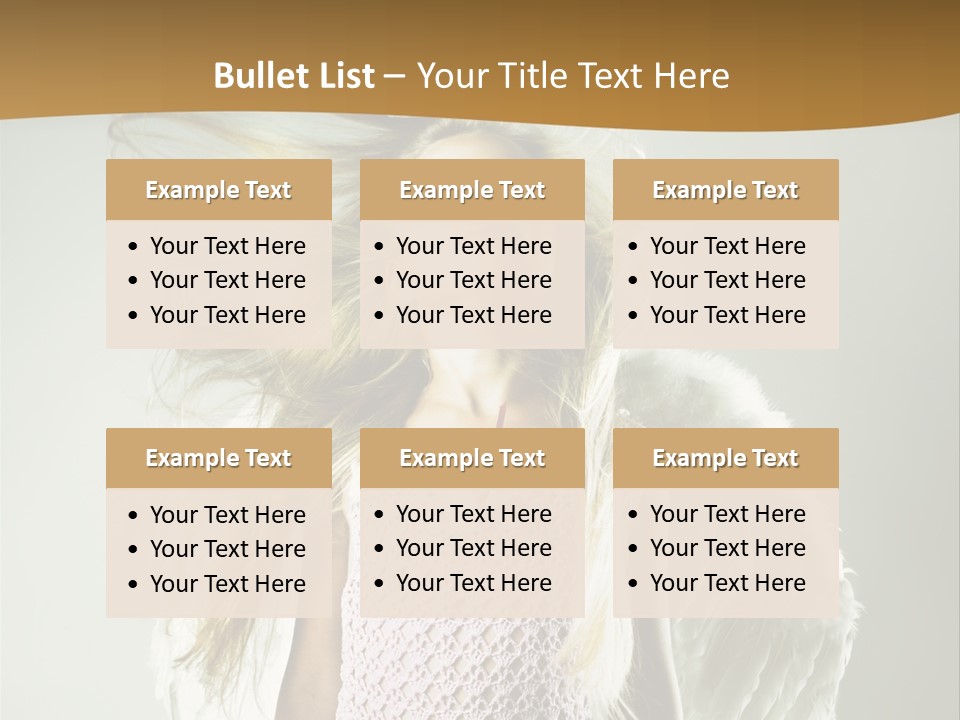 Close Up Blond Little PowerPoint Template