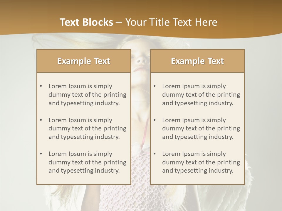 Close Up Blond Little PowerPoint Template