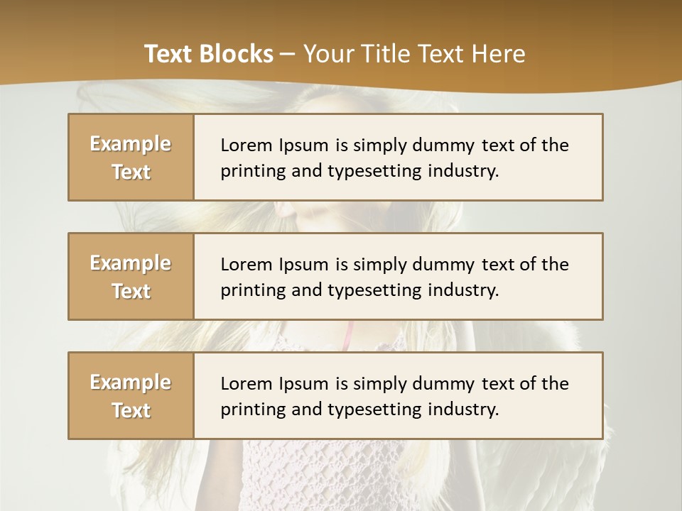 Close Up Blond Little PowerPoint Template