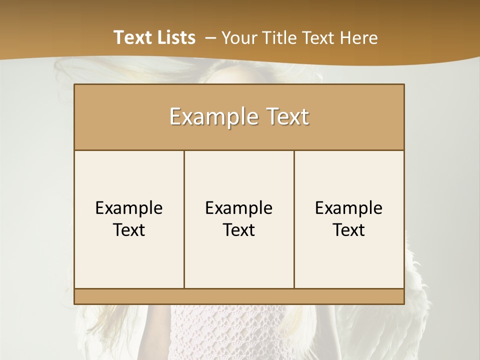 Close Up Blond Little PowerPoint Template