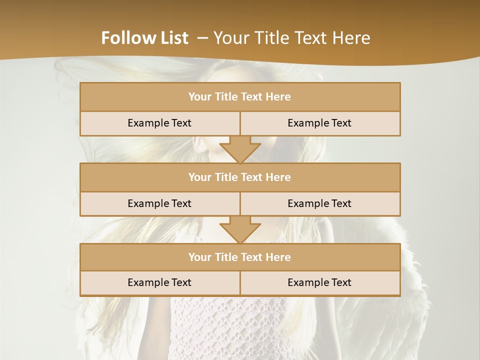 Close Up Blond Little PowerPoint Template