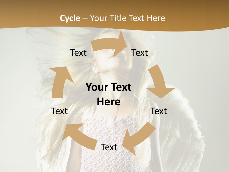 Close Up Blond Little PowerPoint Template