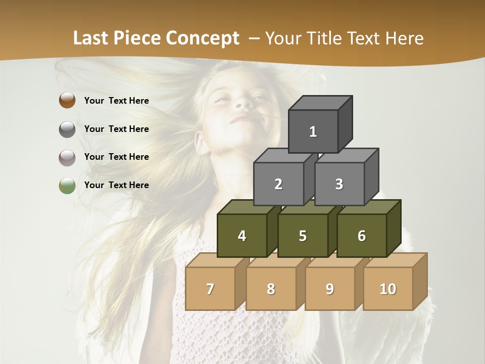 Close Up Blond Little PowerPoint Template