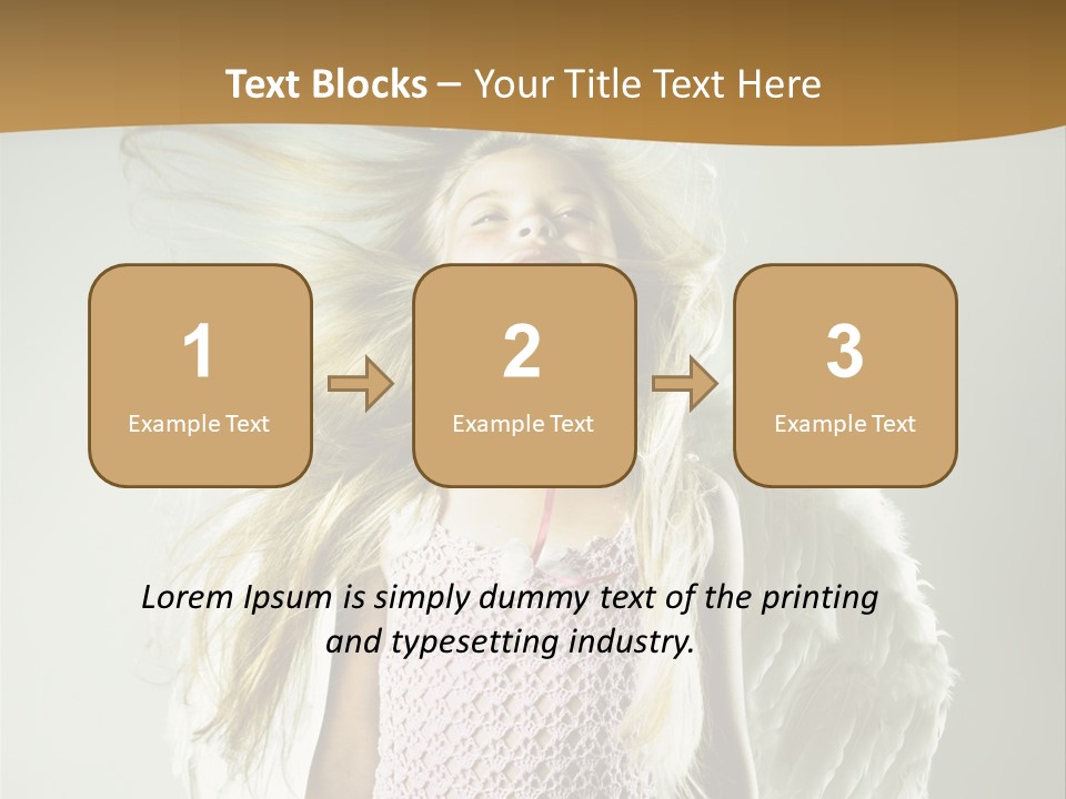 Close Up Blond Little PowerPoint Template