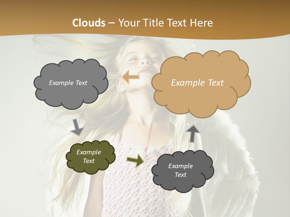 Close Up Blond Little PowerPoint Template